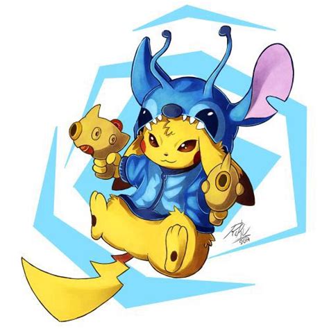 Cute Stitch And Toothless And Pikachu Luanetg