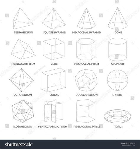 All Basic 3d Shapes Template Realistic Stock Vector (Royalty Free ...