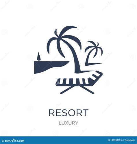 Resort Icon Trendy Flat Vector Resort Icon On White Background Stock