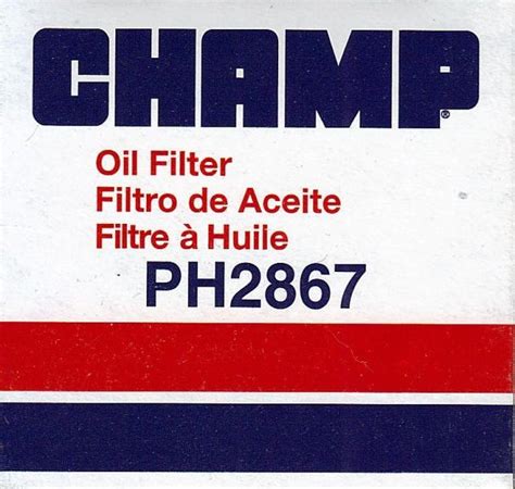 Champ Ph2867 Oil Filter • Champ Only 1 Left Hedonyx Store