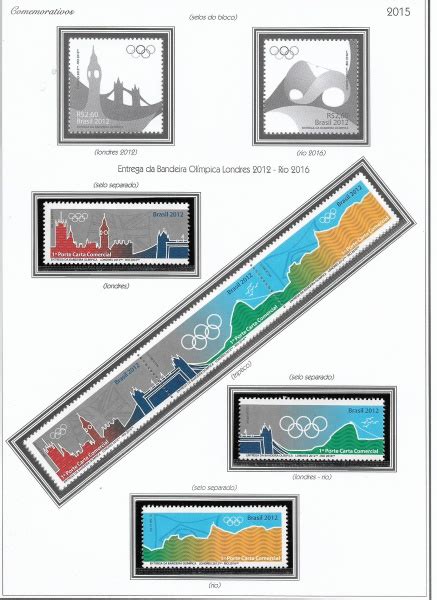 Brasil Ano Selos Sobre Pg De Lbum Facial R