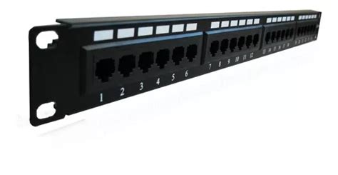 Patch Panel 24 Puertos Rack Categoría 6 Cat 6 Rj45 3bumen