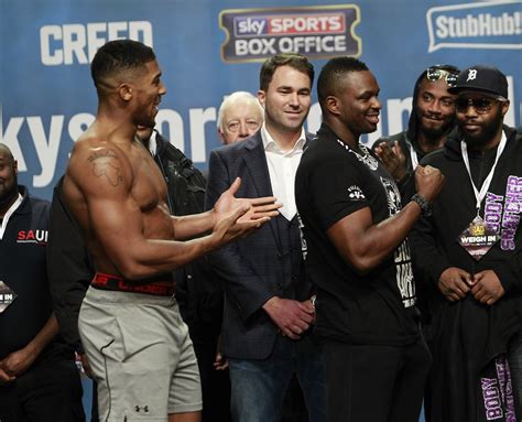 Real Combat Media Uk Dillian Whyte Vs Anthony Joshua Fiery Weigh In Sets Up Blockbuster Night