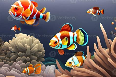 Clownfish fish underwater. 25518547 Stock Photo at Vecteezy