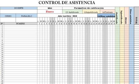 Descubrir Imagen Modelo De Planilla De Asistencia En Excel