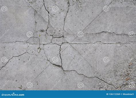 Fundo Concreto Cinzento Da Textura Rachaduras Riscos Damage Imagem De