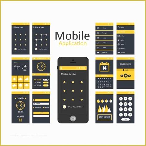 Free App Design Templates Of Mobile App Design Template Psd Free ...