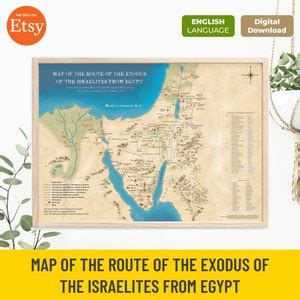 Map Of The Route Of The Exodus Of The Israelites From Egypt Bible Map