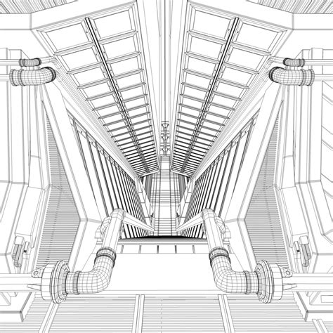 sci-fi interior 3d max