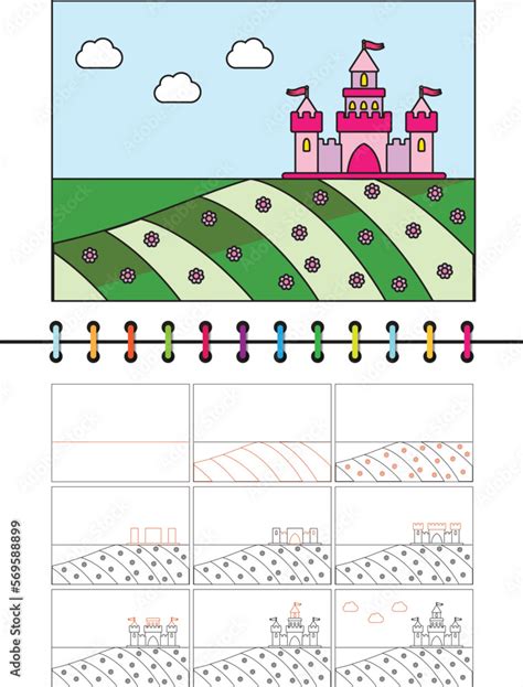 How to draw landscape. Landscape drawing tutorials for kids. Art ...