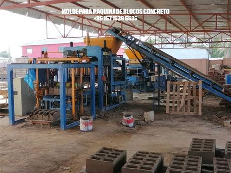 The Machine Is Being Used To Make Concrete Blocks