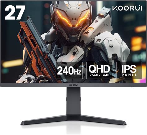 KOORUI 27 Inch Gaming Monitor QHD PC Monitors 240Hz 1ms IPS