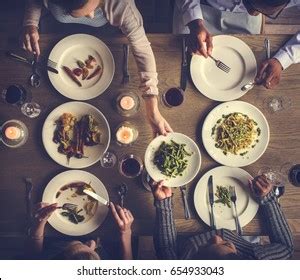 Friends Gathering Eating Food Together Happiness Stock Photo (Edit Now ...