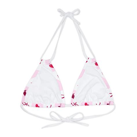 Coquette Bikini Cherry Bikini Top Pink Pastel Bathing Suit Beach Essentials Aesthetic Swim Bow