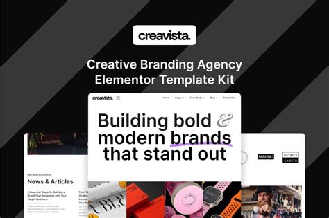 Creavista Kit De Plantillas Elementor Para Agencia De Branding Creativo