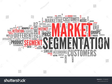 Word Cloud Market Segmentation Related Tags Stock Illustration