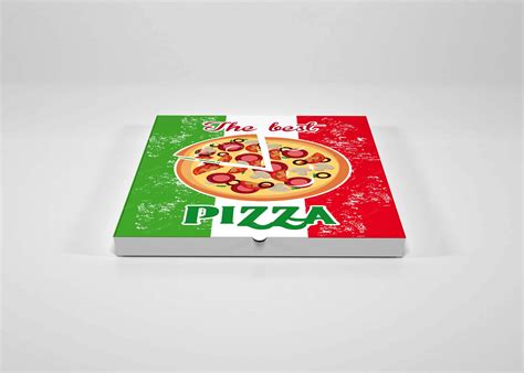 Free Pizza Box Packaging Mockup