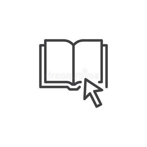 Click on Book outline icon stock vector. Illustration of icon - 114753831