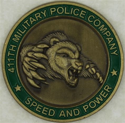 411th Military Police Mp Company Commander Army Challenge Coin Rolyat