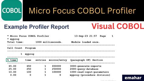 Micro Focus Cobol Profiler Visual Cobol Youtube