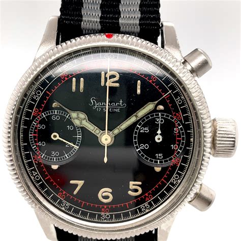 Hanhart Flyback Pilots Vintage Chronograph S Ww Cal Full