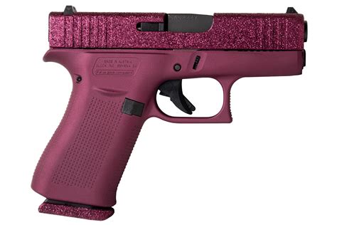 Glock X Mm Pistol With Black Cherry Glitter Slide And Colored Frame