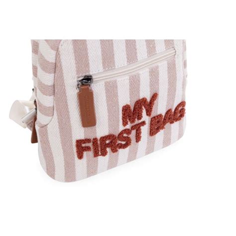 MY FIRST BAG SAC A DOS ENFANT RAYURES NUDE TERRACOTTA Histoire De Tribu
