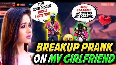 Break Up Prank On My Girlfriend Freefire💔 Gone Emotinal🥺 Garena