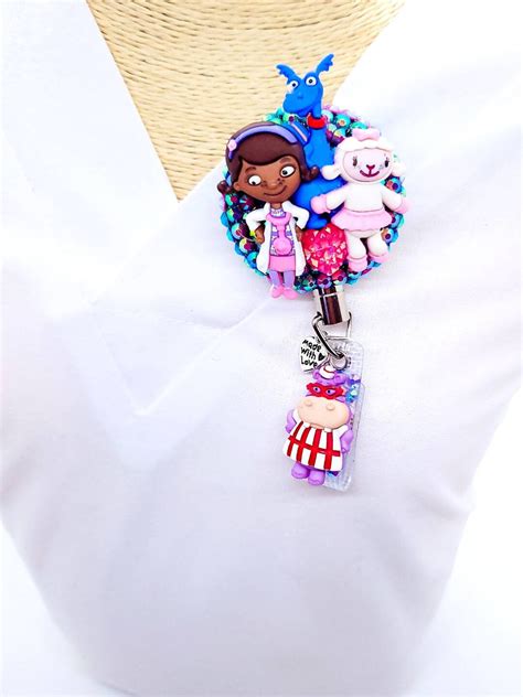 Disney Doc Mcstuffins Badge Reel Pediatric Work Id Holder Heavy Duty