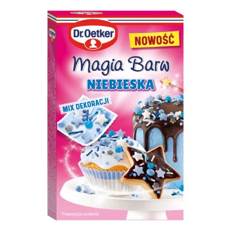 Posypka Cukrowa Na Tort MAGIA BARW NIEBIESKA Mix 70g Dr Oetker