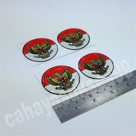 Jual Sticker Timbul Merah Putih Garuda Bulat Size Cm Stiker Emblem