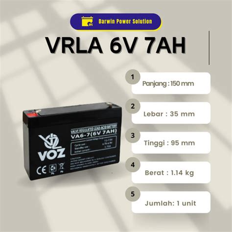 Jual Battery Aki V Ah Vrla Agm Voz Va Ah V Jakarta Barat