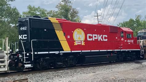 NEW CPKC Loco Paint Scheme 2 Mile Monster Train Straining Up Hill W