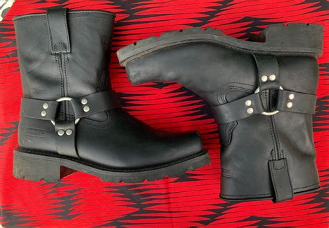 Classic Leather Harness Motorcycle Boots | Boardwalk Vintage