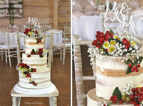 Naked Wedding Cake Cake By Lorna CakesDecor