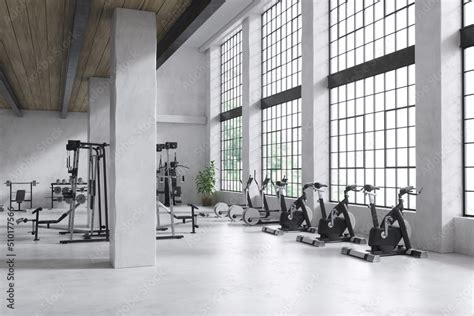 Empty gym Stock Photo | Adobe Stock