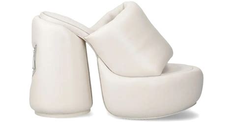 Naked Wolfe Mm Wow Sandals In White Lyst