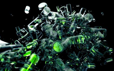 Wallpaper Abstract CGI Green Technology Tree Graphics 1920x1200