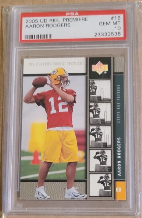 Aaron Rodgers Rc Ud Rookie Premieres Platinum Psa Graded