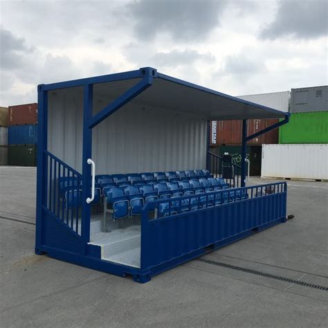 Container Into Seating Stand Container Conversions Metal Building