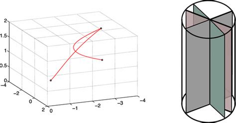 Riemannian geodesics plotted in cylindrical coordinates (left). Flats... | Download Scientific ...