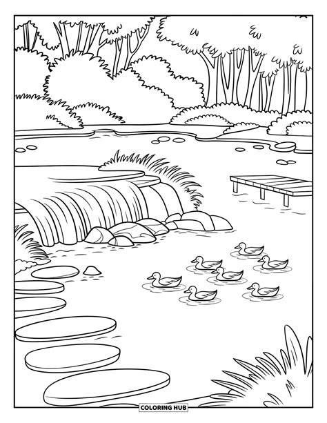 115+ Lake Coloring Pages for Kids & Adults (Free Printable PDFs)