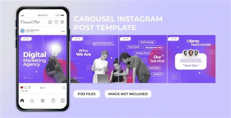 Premium PSD Digital Agency Social Media Carousel Post Template