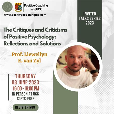 Prof Llewellyn Van Zyl Positive Coaching Lab