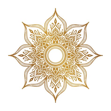 Mandala Islamic Pattern Vector Art PNG Gold Luxury Mandala With