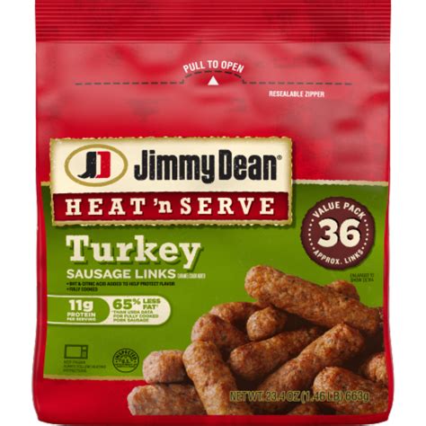 Jimmy Dean® Heat 'N Serve Turkey Sausage Frozen Breakfast Links, 36 ct ...