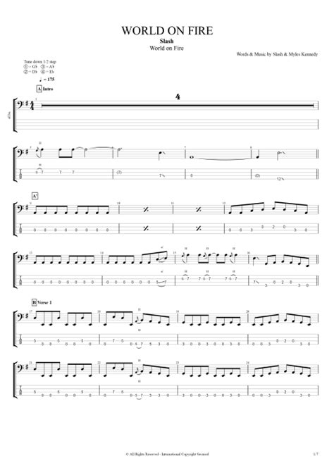 World on Fire Tab by Slash (Guitar Pro) - Full Score | mySongBook