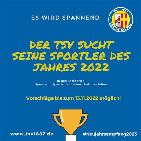 Sportler Des Jahres 2022 Gesucht — Tsv 1887