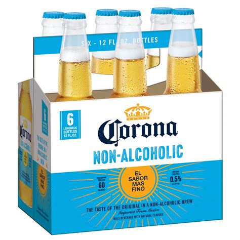 Corona Non Alcoholic Malt Beverage Mexican Import Brew 6 Pk Bottles