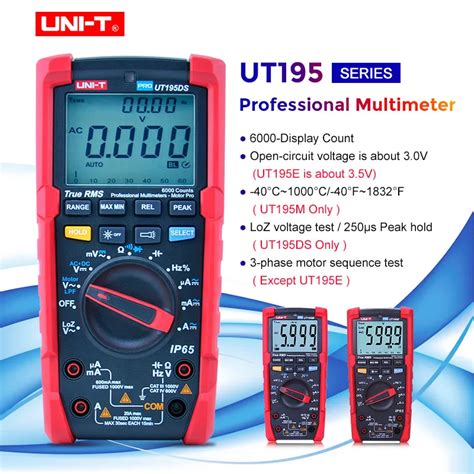 Uni T Ut Series Industrial Waterproof Multimeter Ip Flashlight Loz